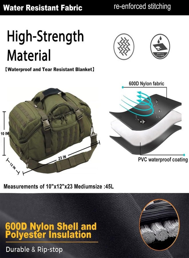 Miramrax Gym Bag Duffle Bags Backpack - Travel Weekender Bag for Men Women Workout Bag for Military,Sports,Overnight,Basketball,Tactical,Football,Waterproof & Tear Resistant (Green, 45l) - Image 4